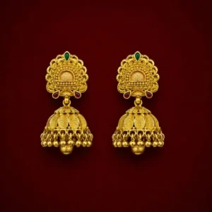 Traditional Gold Jhumka Earrings