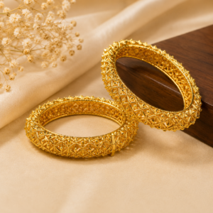 Golden Geometric Designer Bangles
