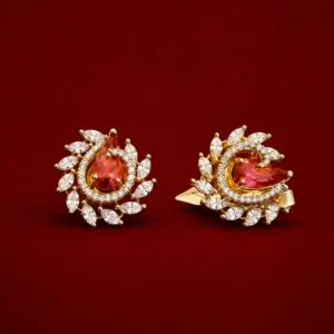 Ruby Bloom Stud Earrings